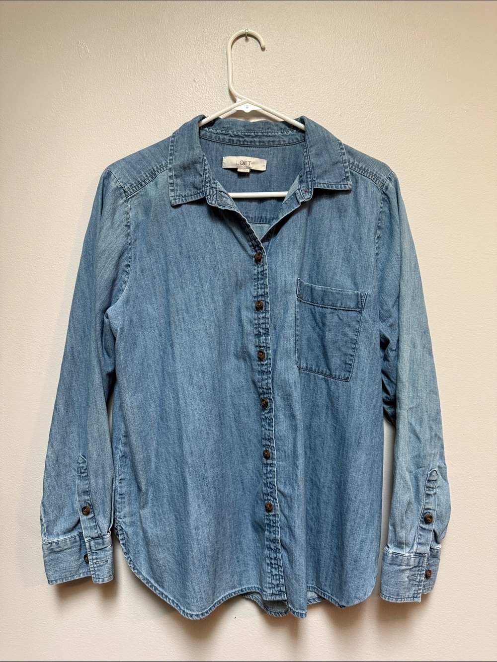 LOFT Light Blue Denim Shirt